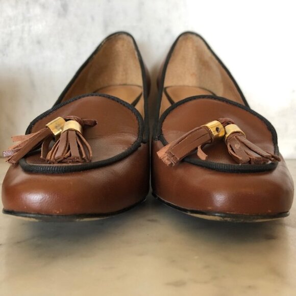 TALBOTS FLISS Cinnamon Black Cord Tassel Pumps 6M IOB - Picture 6 of 16